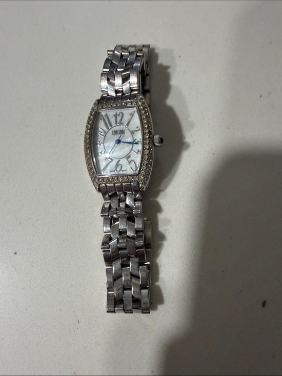 Accessories - Silver Tonneau Crystal Accent Bracelet Watch